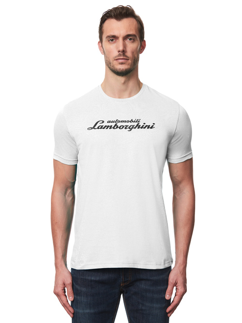 ICONIC T-SHIRT WITH LOGOSCRIPT - T-SHIRTS AND POLO | Lamborghini Store