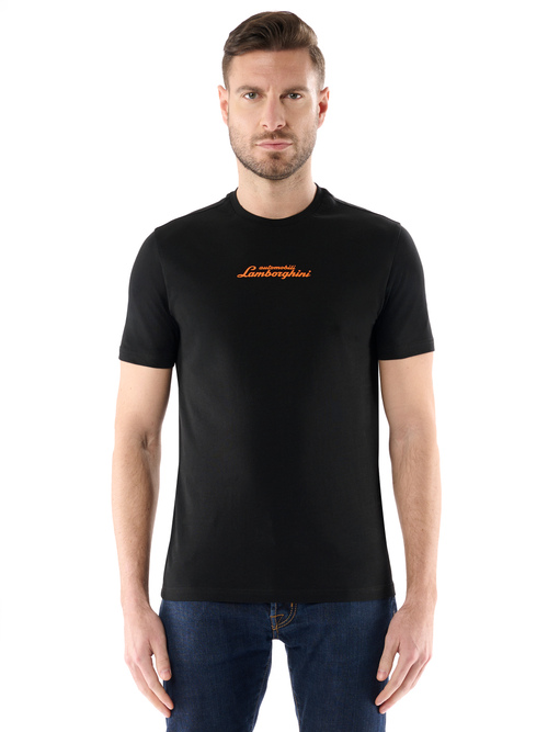 T-SHIRT AUTOMOBILI LAMBORGHINI MIT KONTRASTIERENDEM LOGOSCHRIFTZUG - Herrenkollektion | Lamborghini Store