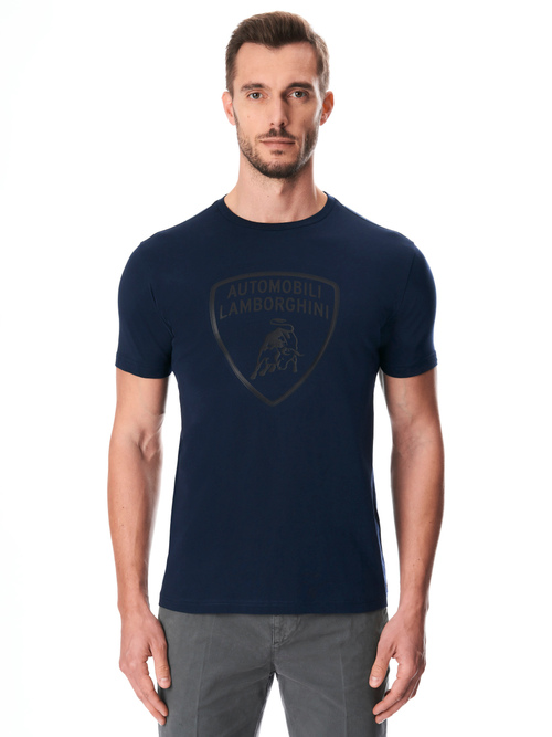 AUTOMOBILI LAMBORGHINI ICONIC BIG SHIELD クルーネック Tシャツ - メンズコレクション | Lamborghini Store