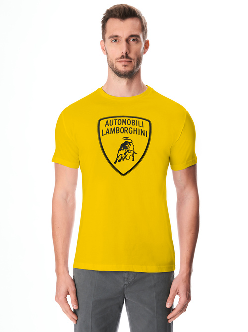 AUTOMOBILI LAMBORGHINI ICONIC BIG SHIELD CREW NECK T-SHIRT - New In | Lamborghini Store