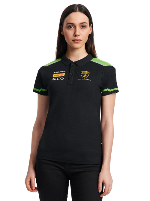 Camiseta polo de mujer Automobili Lamborghini Squadra Corse - 30% off | Lamborghini Store
