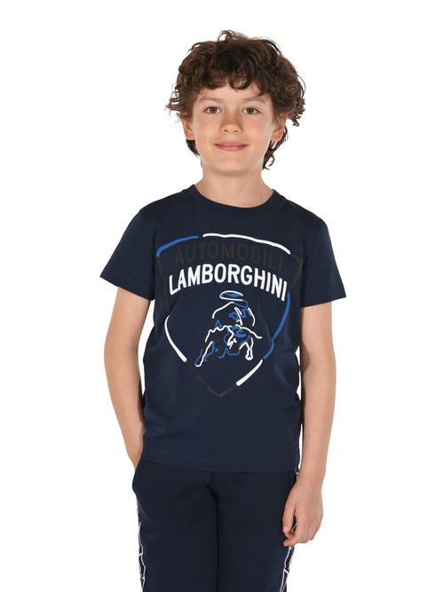 KIDS’ MULTICOLOUR SHIELD T-SHIRT - -50% | Lamborghini Store