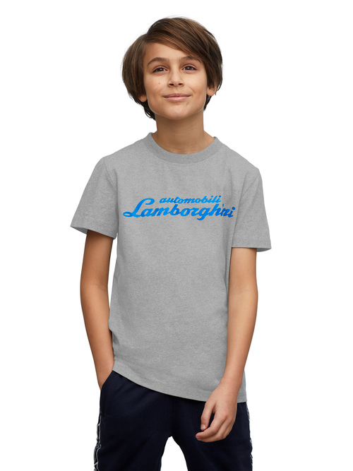 Metallic Logoscript T-shirt|95% cotton, 5% elastane| - -50% | Lamborghini Store