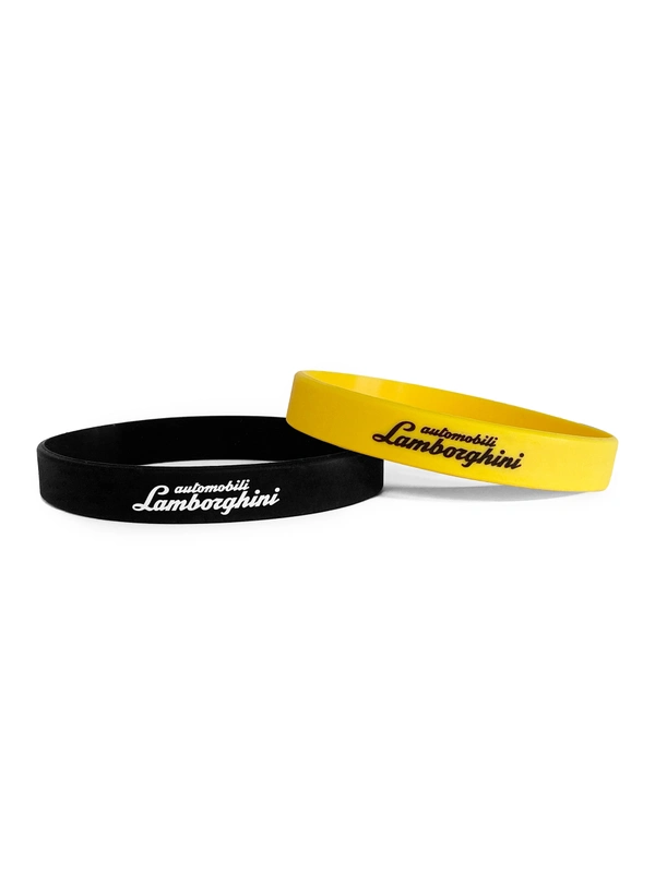 Automobili Lamborghini硅胶手环套装-黑色和黄色 - Lamborghini Store