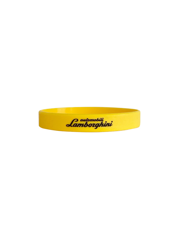 SET OF AUTOMOBILI-LAMBORGHINI SILICONE BRACELETS IN BLACK AND YELLOW - Lamborghini Store