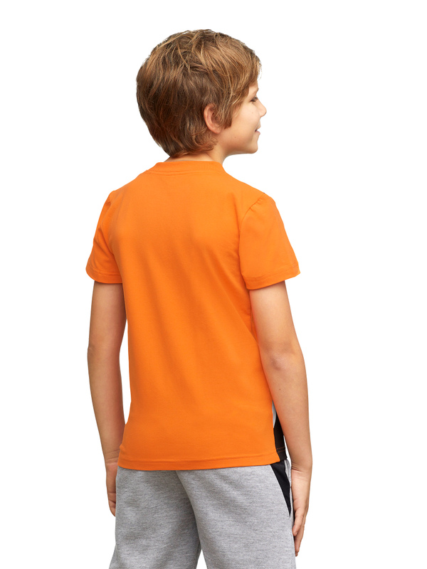 橙色儿童Y字印花T恤 - Lamborghini Store
