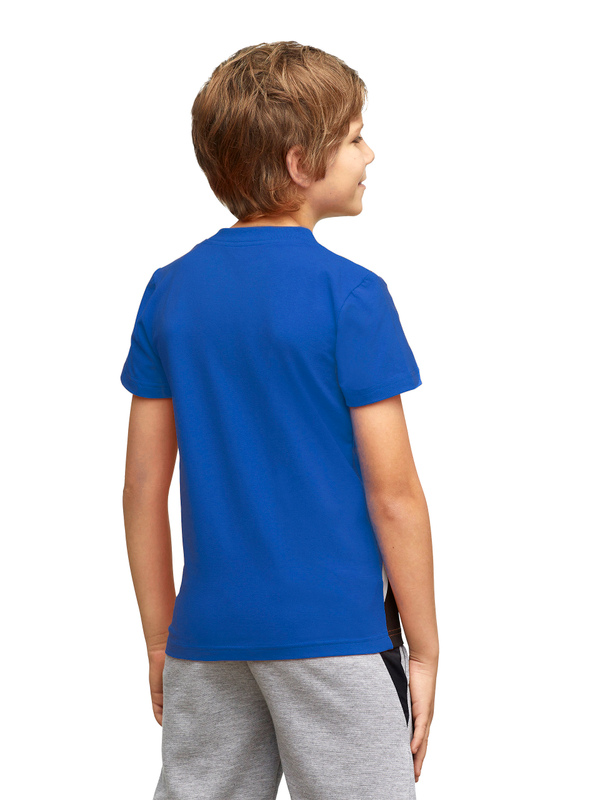 蓝色儿童Y字印花T恤 - Lamborghini Store
