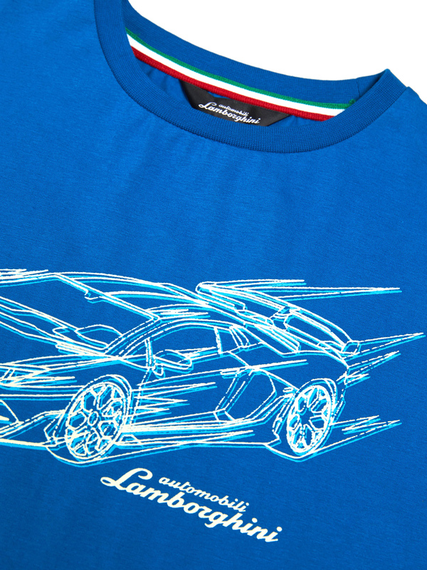 キッズ AVENTADOR SVJ Tシャツ - ブルー - Lamborghini Store