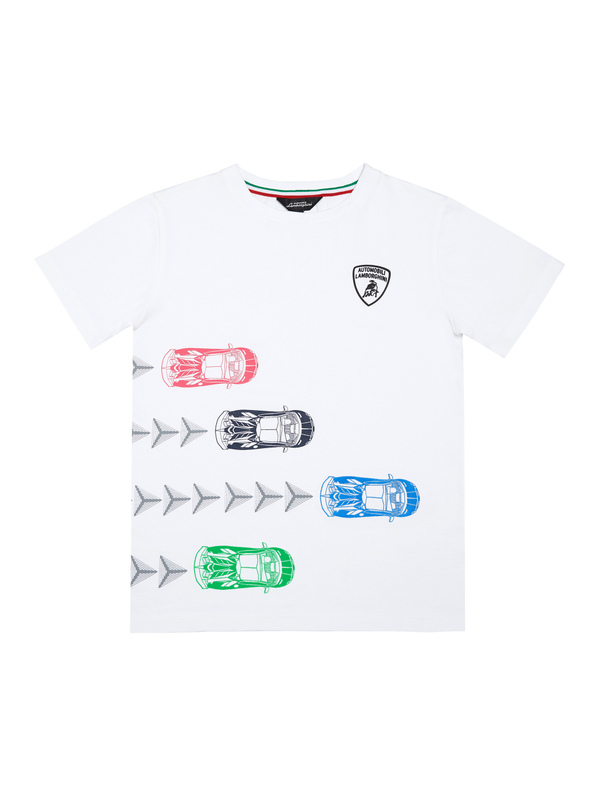 キッズ LAMBORGHINIレース Tシャツ - ホワイト - Lamborghini Store