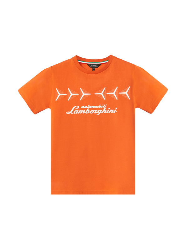 キッズ 「Y」字グラフィック Tシャツ - オレンジ - Lamborghini Store