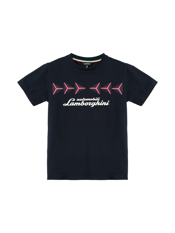 キッズ 「Y」字グラフィック Tシャツ - ネイビーブルー - Lamborghini Store