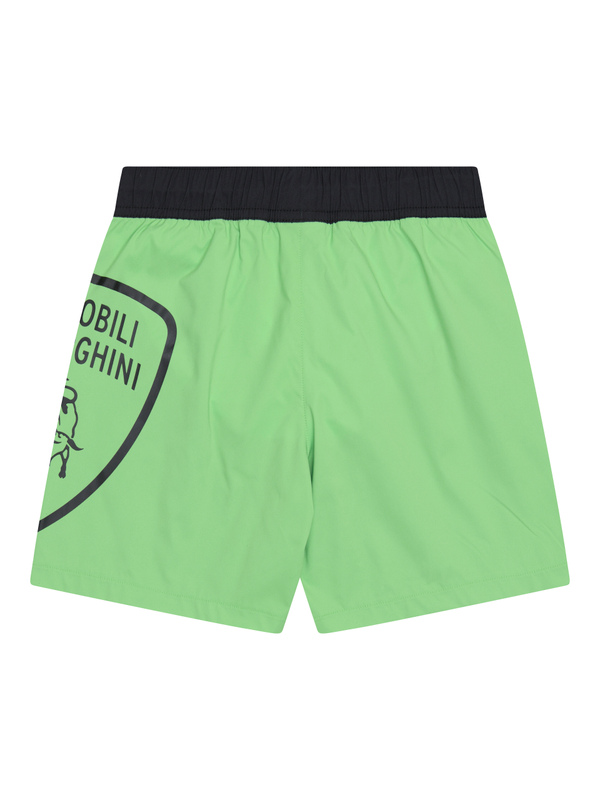 BOY’S WATER-ACTIVATED PRINT SWIMMING TRUNKS - GREEN - Lamborghini Store