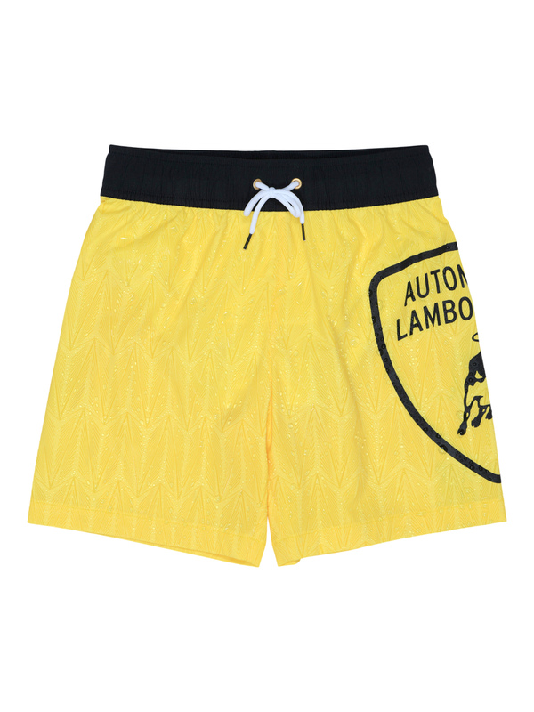 黄色儿童“水显印花”泳衣 - Lamborghini Store