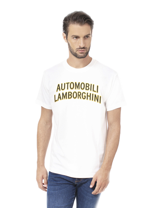 T-SHIRT AUTOMOBILI LAMBORGHINI COUPE LARGE AVEC BRODERIE BLANC - Lamborghini Store