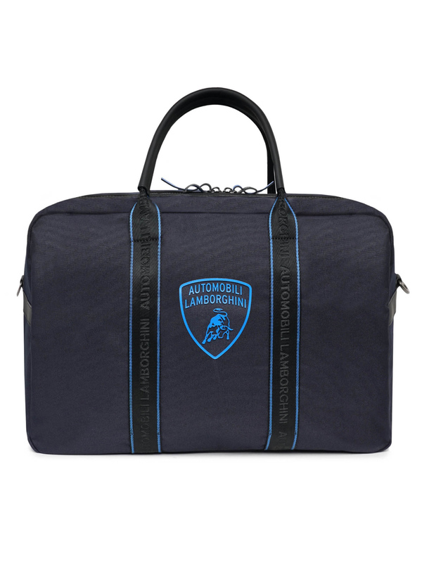WEEKEND BAG WITH 3D SHIELDAUTOMOBILI LAMBORGHINI - BLUE - Lamborghini Store