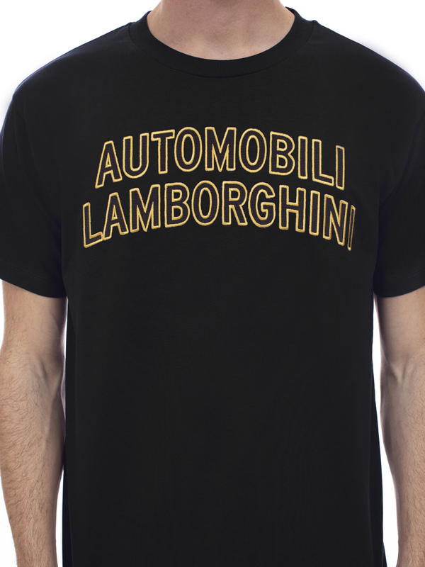 AUTOMOBILI LAMBORGHINI T-SHIRT IN A LOOSE FIT - PEGASUS BLACK - Lamborghini Store