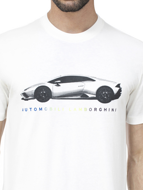 AUTOMOBILI LAMBORGHINI "HURACÁN EVO RWD" T-SHIRT - ISI WHITE - Lamborghini Store