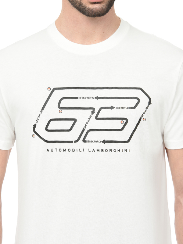 T-SHIRT AUTOMOBILI LAMBORGHINI RUNDSTRECKE „63“ -  ISI-WEISS - Lamborghini Store
