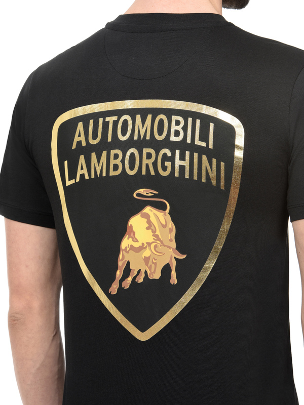 T-SHIRT AUTOMOBILI LAMBORGHINI MAXI BOUCLIER - NOIR PEGASO - Lamborghini Store