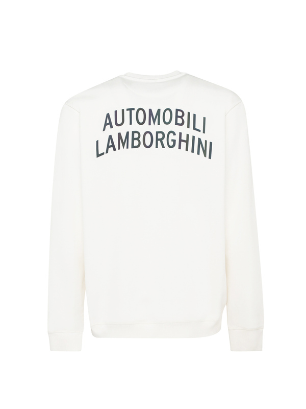 AUTOMOBILI LAMBORGHINI ISI WHITE HOODIE WITH RAINBOW LOGOS - Lamborghini Store