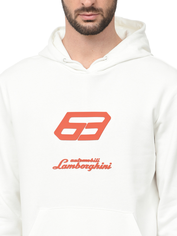 AUTOMOBILI LAMBORGHINI "63" HOODIE   - ISI WHITE - Lamborghini Store