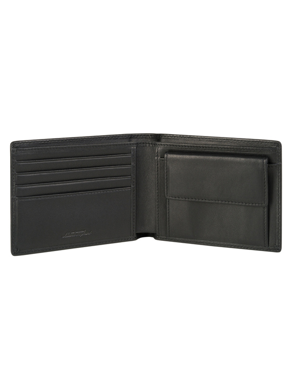 Logoscript metal plate medium wallet with coin purse - Lamborghini Store