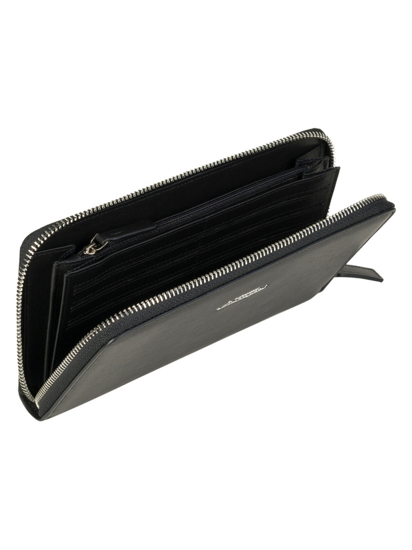 Logoscript metal plate zip-around wallet - Lamborghini Store