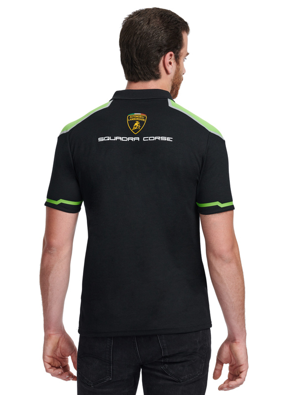 LAMBORGHINI 2020 Squadra Corse Mens Team Polo Shirt Black XXXL