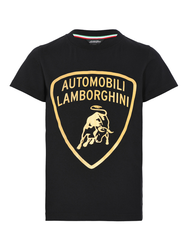T-SHIRT GARÇON LOGO ÉCUSSON IMPRIMÉ LAMÉ - Lamborghini Store