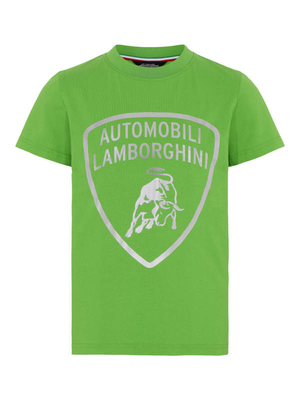 烫印盾牌标志的儿童T恤 - Lamborghini Store