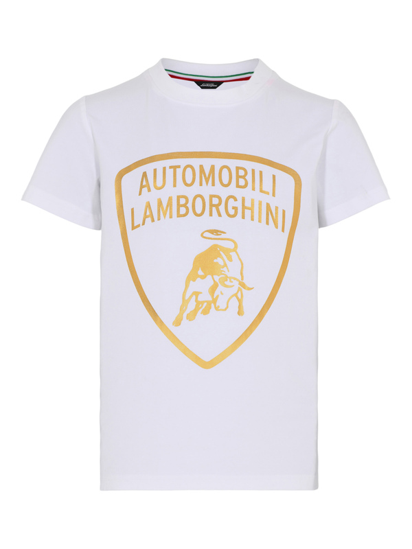 T-SHIRT GARÇON LOGO ÉCUSSON IMPRIMÉ LAMÉ - Lamborghini Store