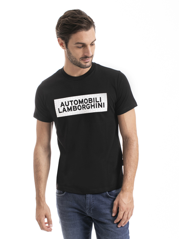 AUTOMOBILI LAMBORGHINI RUBBER STRIPES T-SHIRT - Lamborghini Store
