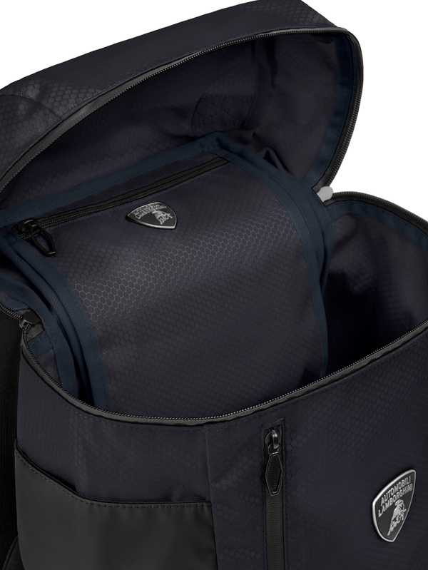 Ultra light travel backpack|INSIDE COMPOSITION|100% POLYESTER|OUTSIDE COMPOSITION|80% POLYESTER 20% PU|28x40x22|Backpack| - Lamborghini Store
