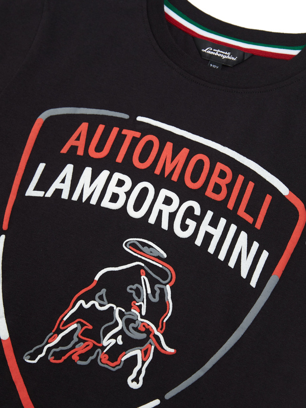 JUNGEN-T-SHIRT MIT MEHRFARBIGEM WAPPEN - Lamborghini Store