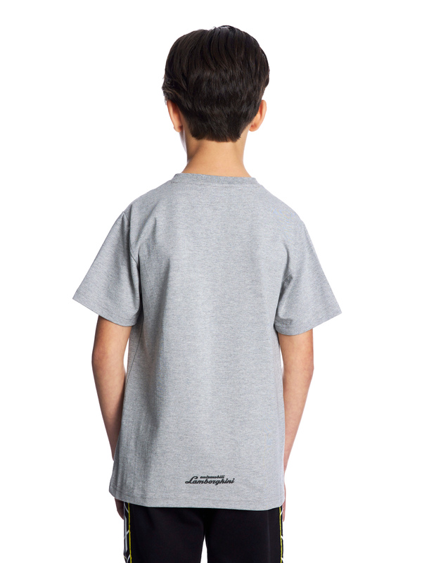 灰色儿童图案T恤 - Lamborghini Store