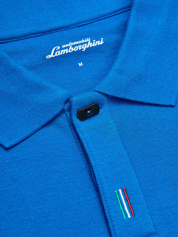 Camiseta polo Travel Automobili Lamborghini Squadra Corse - Azul - Lamborghini Store