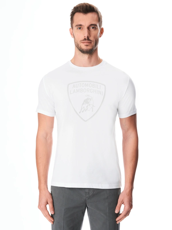 Camiseta de cuello redondo Automobili Lamborghini Iconic Big Shield - Lamborghini Store