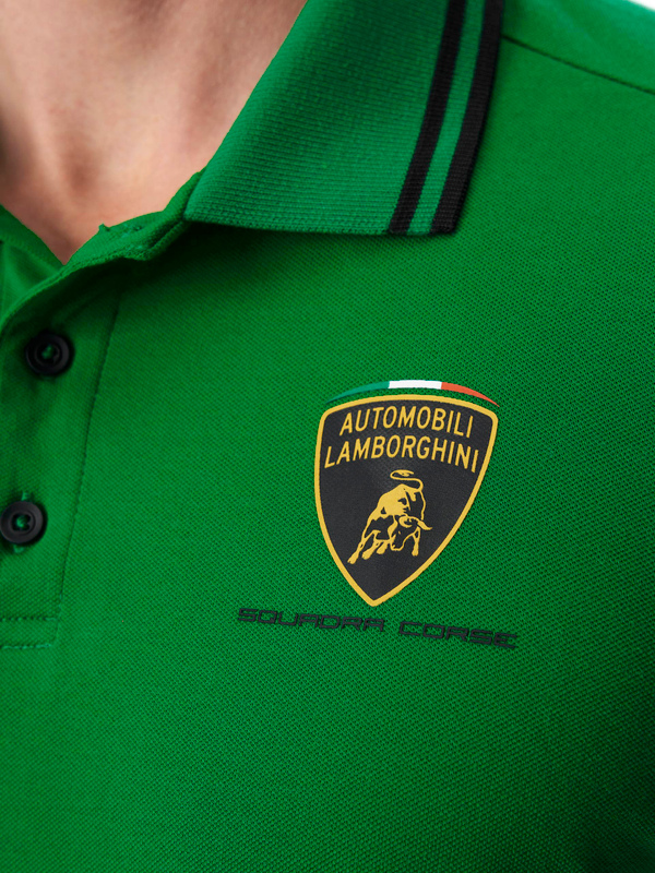 POLOSHIRT TRAVEL AUTOMOBILI LAMBORGHINI SQUADRA CORSE – GRÜN - Lamborghini Store
