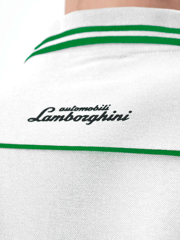 AUTOMOBILI LAMBORGHINI SQUADRA CORSE 旅行 Polo 衫 - 白色 - Lamborghini Store