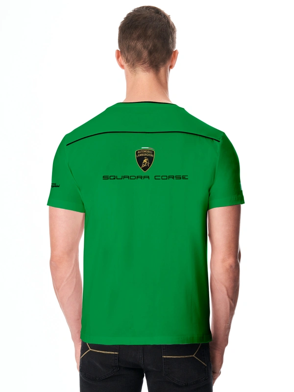 AUTOMOBILI LAMBORGHINI SQUADRA CORSE 旅行 T 恤 - 绿色 - Lamborghini Store