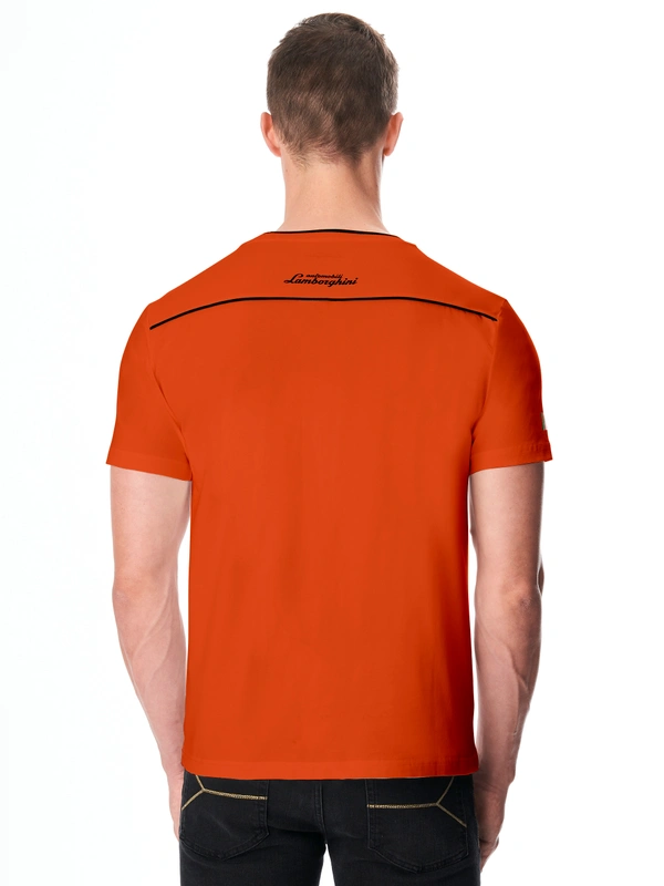 AUTOMOBILI LAMBORGHINI SQUADRA CORSE 旅行 T 恤 - 橙色 - Lamborghini Store