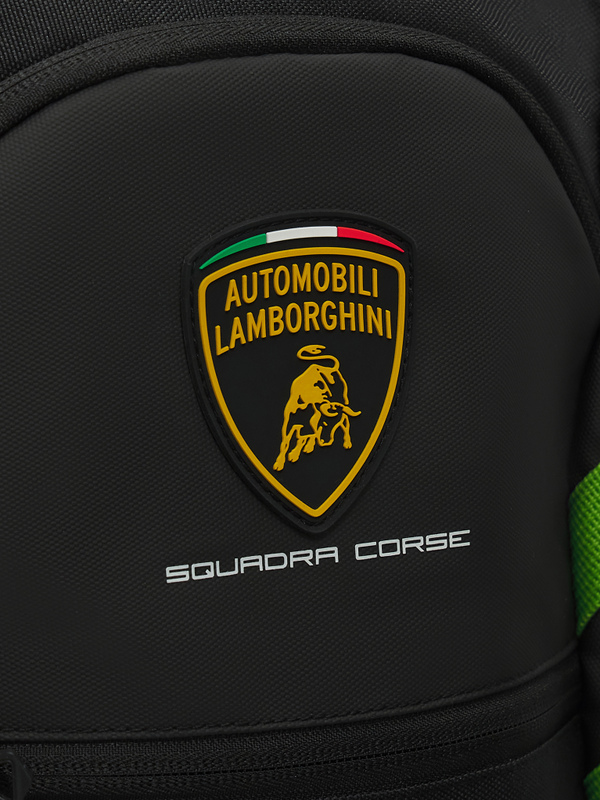 Automobili Lamborghini Squadra Corse Schwarzer Rucksack - Lamborghini Store