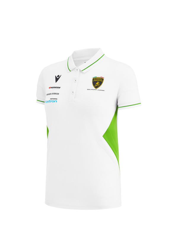 Automobili Lamborghini Squadra Corse women's white polo shirt - Lamborghini Store