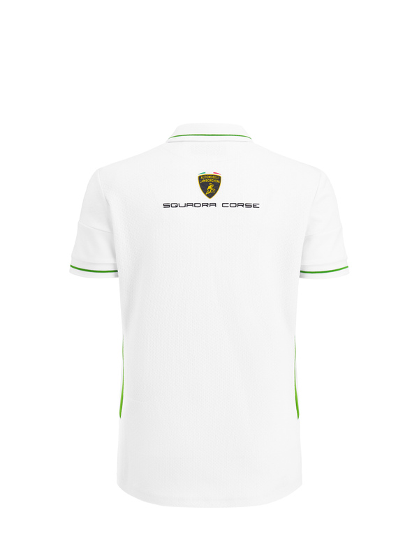 Automobili Lamborghini Squadra Corse polo blanc pour femme - Lamborghini Store