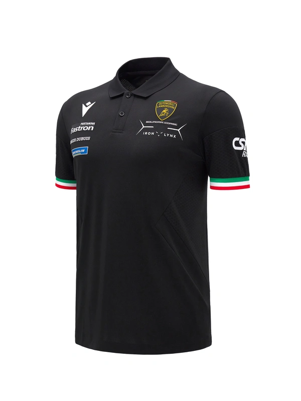 Automobili Lamborghini Squadra Corse polo noir pour homme - Lamborghini Store