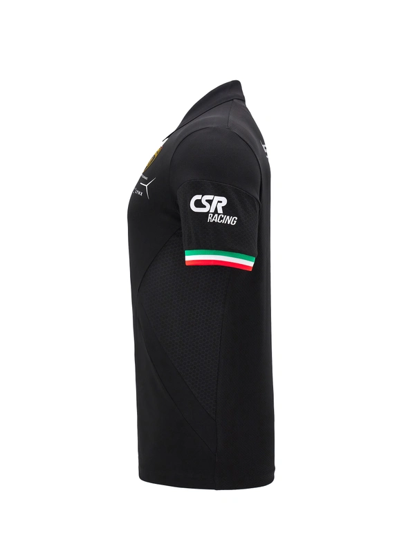 Automobili Lamborghini Squadra Corse men's black polo shirt - Lamborghini Store