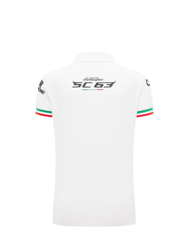 Automobili Lamborghini Squadra Corse polo blanc pour femme - Lamborghini Store