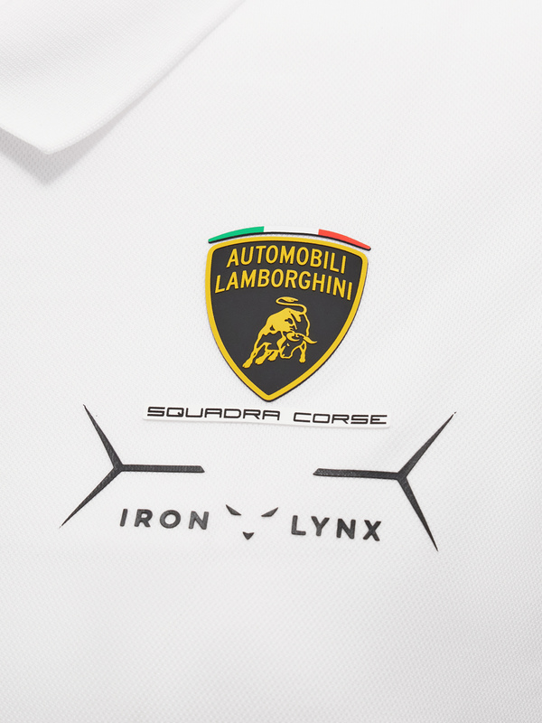 Automobili Lamborghini Squadra Corse polo blanc pour femme - Lamborghini Store