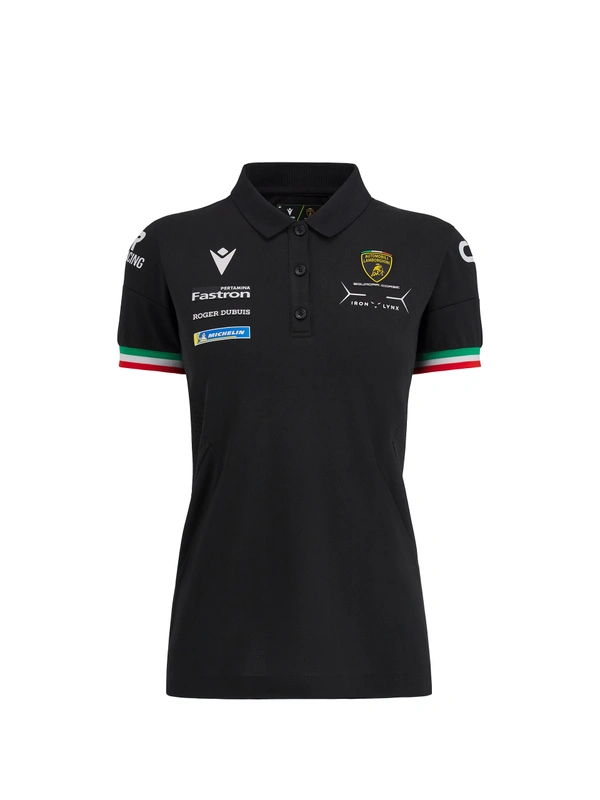 Polo nera da donna Automobili Lamborghini Squadra Corse - Lamborghini Store