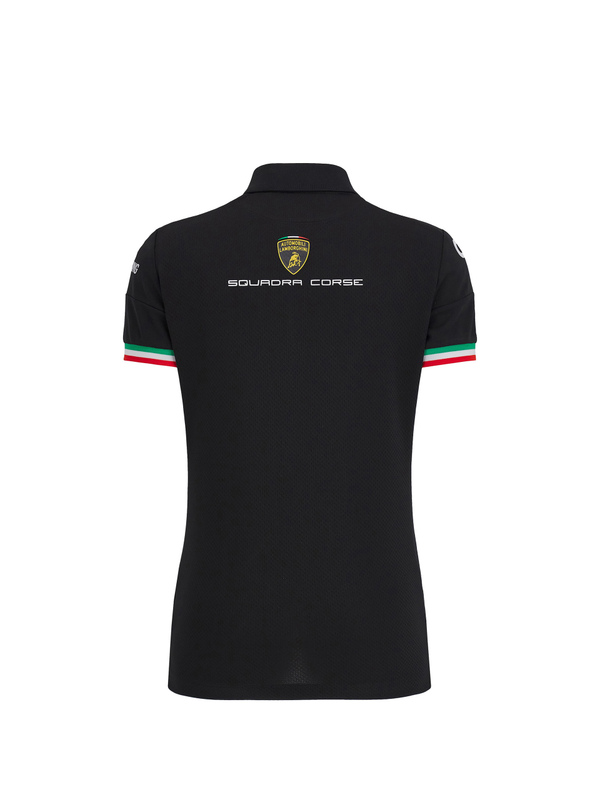 Automobili Lamborghini Squadra Corse polo noir pour femme - Lamborghini Store